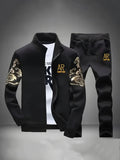 Men's Casual Sweatshirt and Sweatpants Two Piece Tracksuit Set