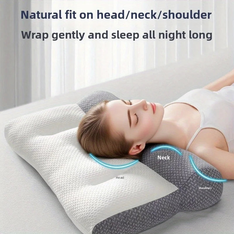 Ergonomic Zoned Traction Cervical Pillow Neck Support Grey