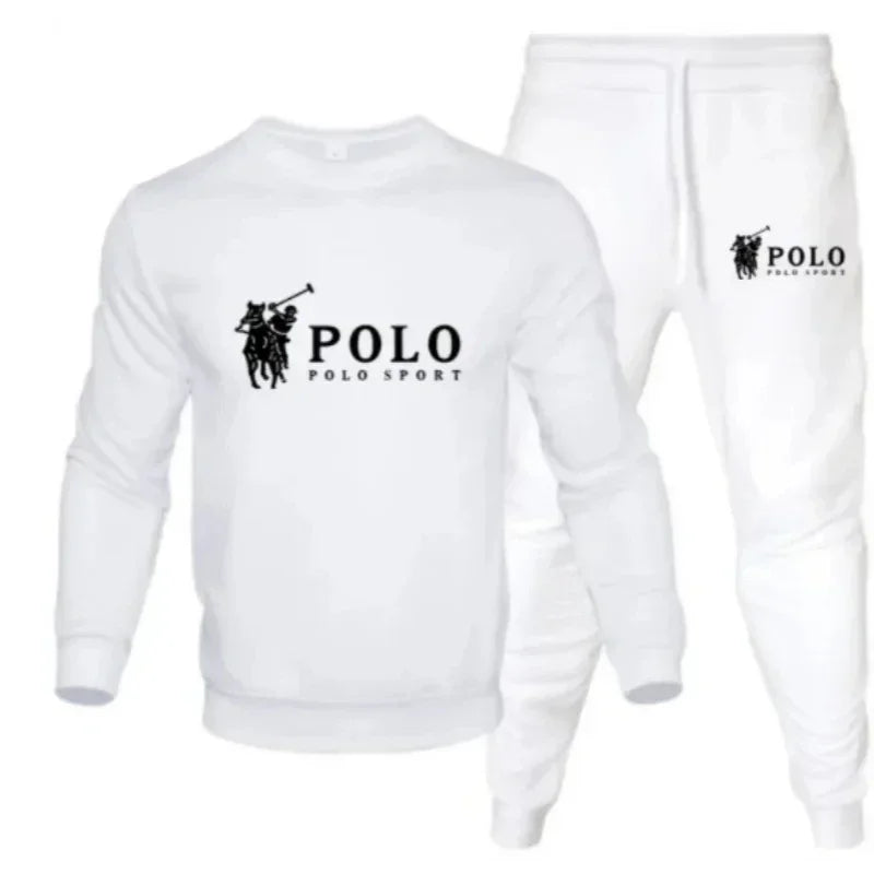 Men's Casual Crewneck Sweatshirt and Jogger Pants Tracksuit Set