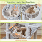 72-Inch Multi Level XXL Cat Tree Tower