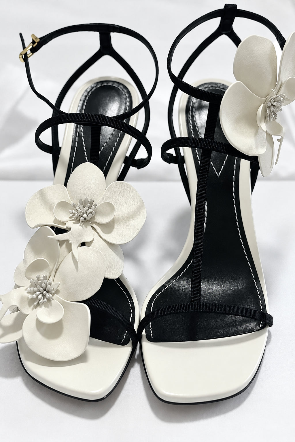 Women's Flower High Heel Slingback Dress Sandals