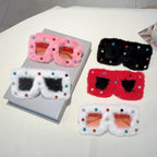 Women's Trendy Furry Rhinestone Square Oversized Sunglasses