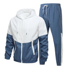 Men's Casual Hooded Jacket and Pants Tracksuit Set