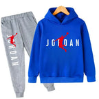 Kids' Slam Dunk Pattern Hoodie Pants Two-Piece Set