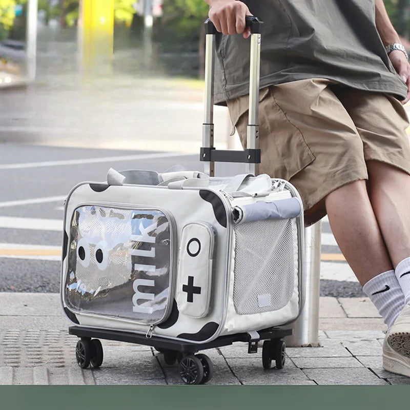 Portable Outdoor Space Cabin Crossbody Cat Trolley Bag