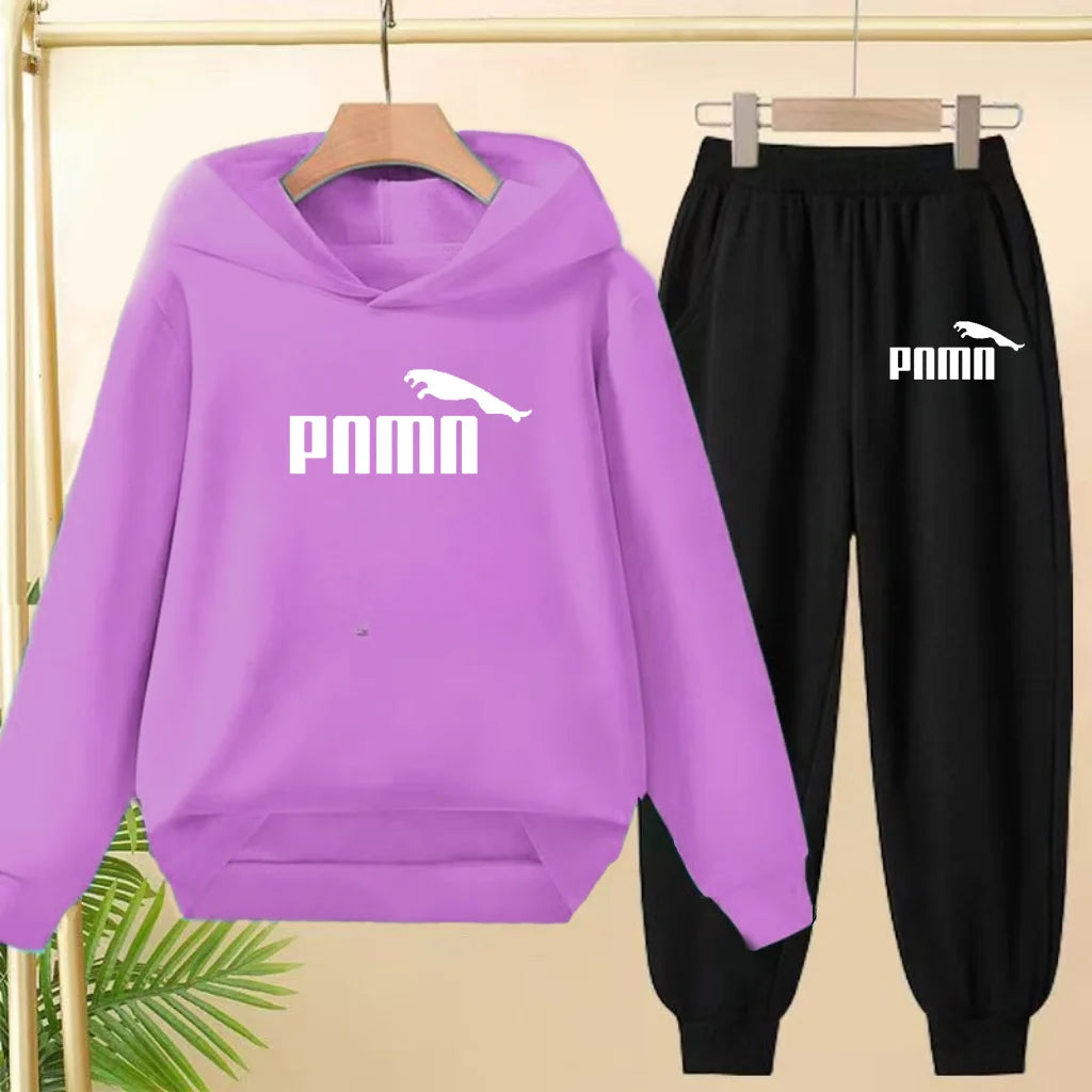 Kids' Letter Printed Hoodie Pants Two-Piece Set