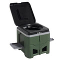 Portable Folding Camping Toilet with Lid and 330-lb Load Capacity