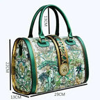 Women's Microfiber Synthetic Leather Boston Handbag