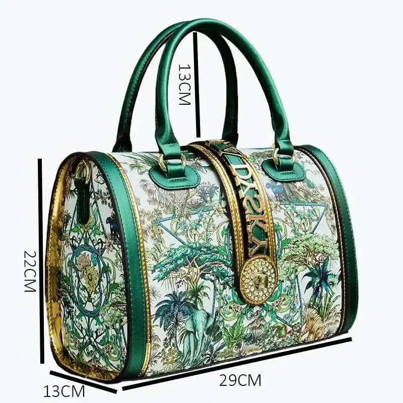 Women's Microfiber Synthetic Leather Boston Handbag