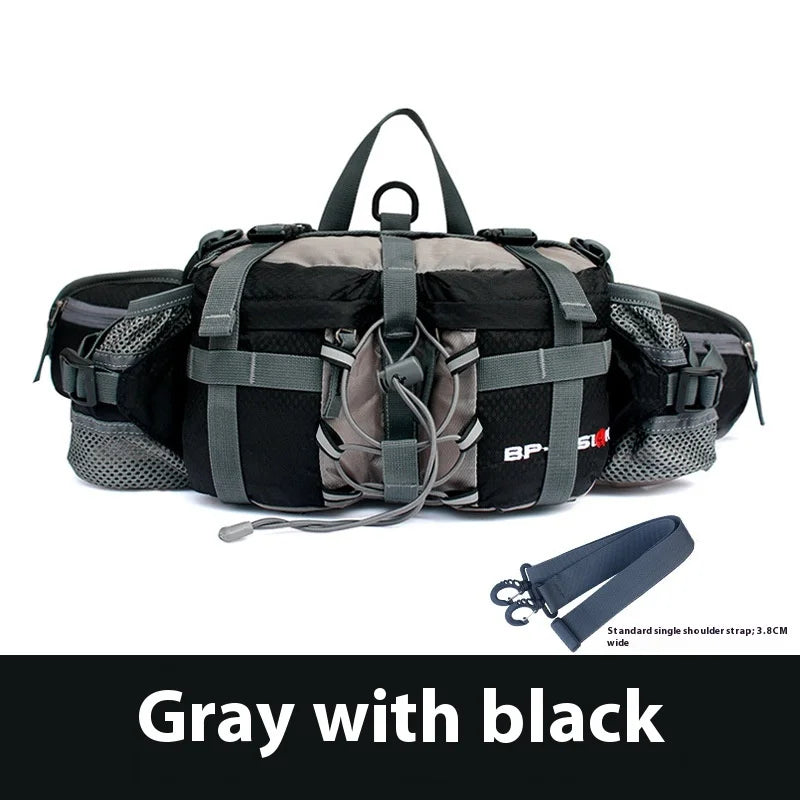 Waterproof Hiking Waist Bag with Reflective Strip and 1.3-Gallon Capacity