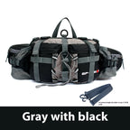 Waterproof Hiking Waist Bag with Reflective Strip and 1.3-Gallon Capacity