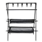 Folding Aluminum Camping Triangle Shelf with Hanging Hooks