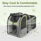Expandable Pet Carrier Backpack Breathable Travel Bag for Cats and Small Dogs