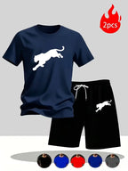 Men's Casual Summer T-Shirt and Shorts Suit Set