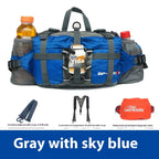 Waterproof Hiking Waist Bag with Reflective Strip and 1.3-Gallon Capacity