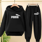 Kids' Letter Printed Hoodie Pants Two-Piece Set