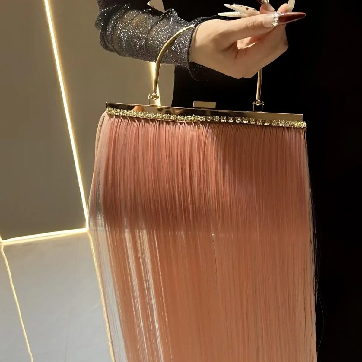 Women's Pleated Shell Pattern Clutch Shoulder Handbag
