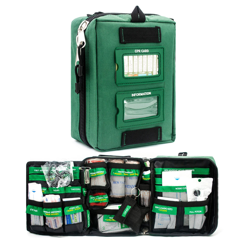 Emergency First Aid Kit Bag with 3-Section Organizer