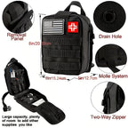 142-Piece Emergency Survival Kit with MOLLE Pocket Pouch