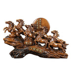 Eight Horses Resin Ornament and Feng Shui Desktop Figurine