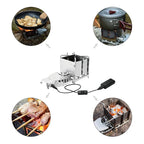 6000W Folding Wood Burning Stove with Electronic Blower