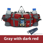 Waterproof Hiking Waist Bag with Reflective Strip and 1.3-Gallon Capacity