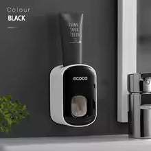 Wall Mount Automatic Toothpaste Dispenser with Magnetic Toothbrush Holder