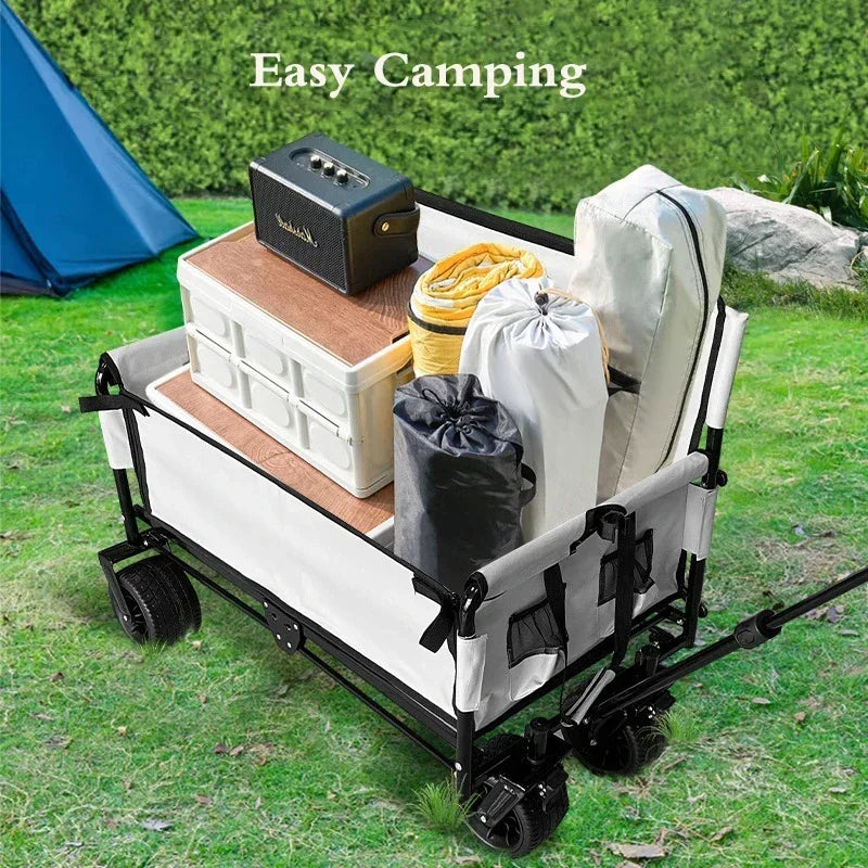 Multifunctional Folding Camping Cart with 40-Gallon Capacity