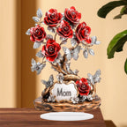 Flat Acrylic Rose Flower Artwork Plaque and Desk Decorative Sign