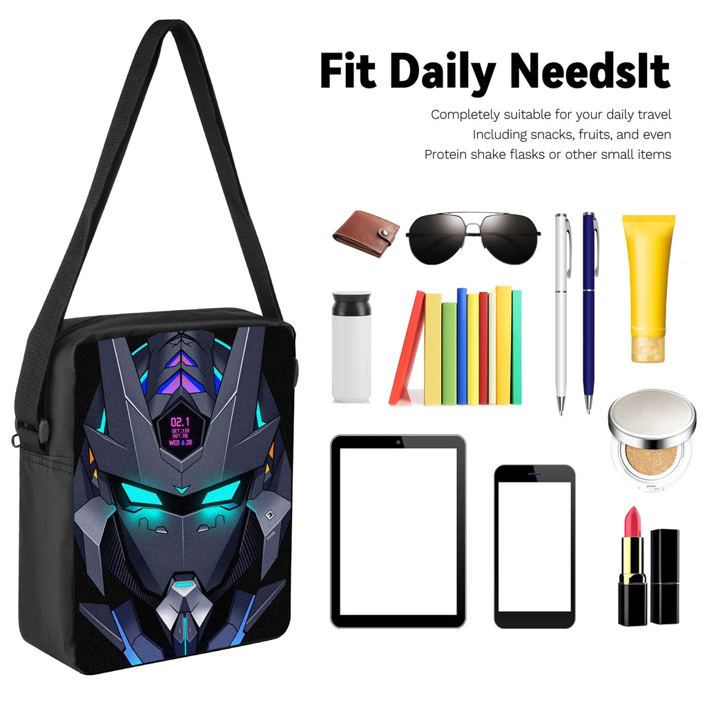 Unisex Futuristic Mecha Backpack 3-Piece Bag Set