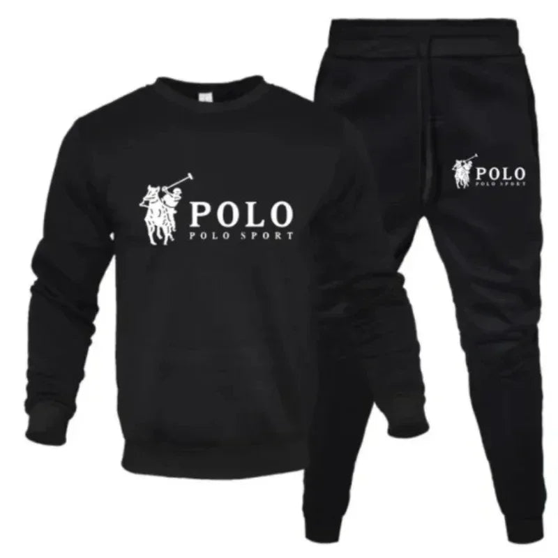 Men's Casual Crewneck Sweatshirt and Jogger Pants Tracksuit Set