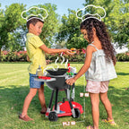 Kids 34 PCS BBQ Grill Pretend Cooking Kitchen Utensils Toy Set