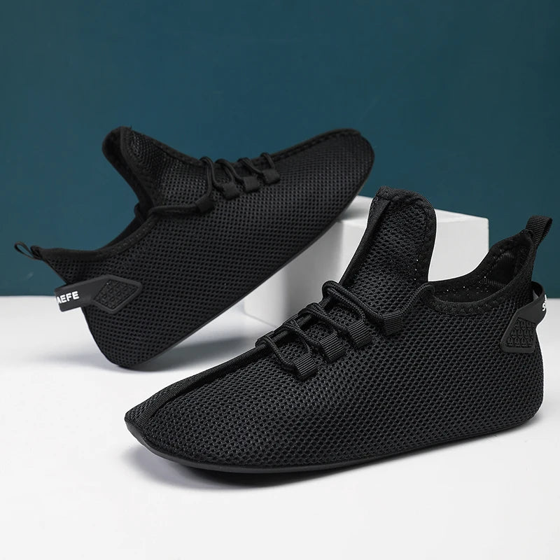 Men's Air Mesh Casual Shoes Lightweight Lace-Up Running Sneakers