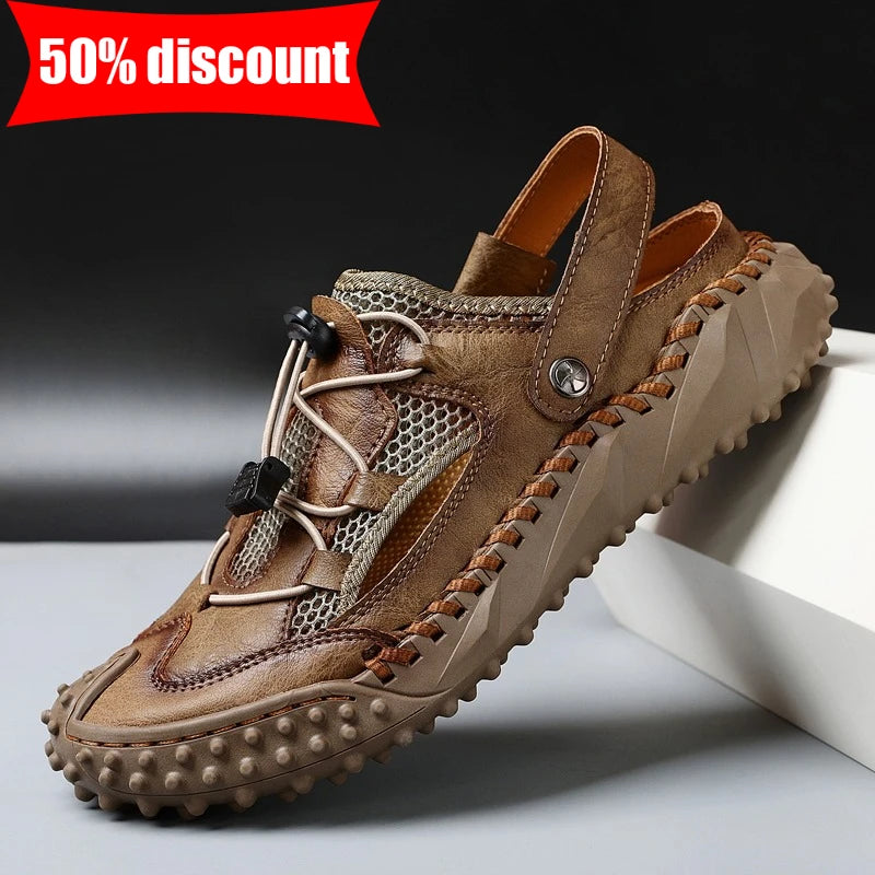 Men's Casual Mesh Outdoor Sandals Lightweight Non-Slip Beach Wading Shoes