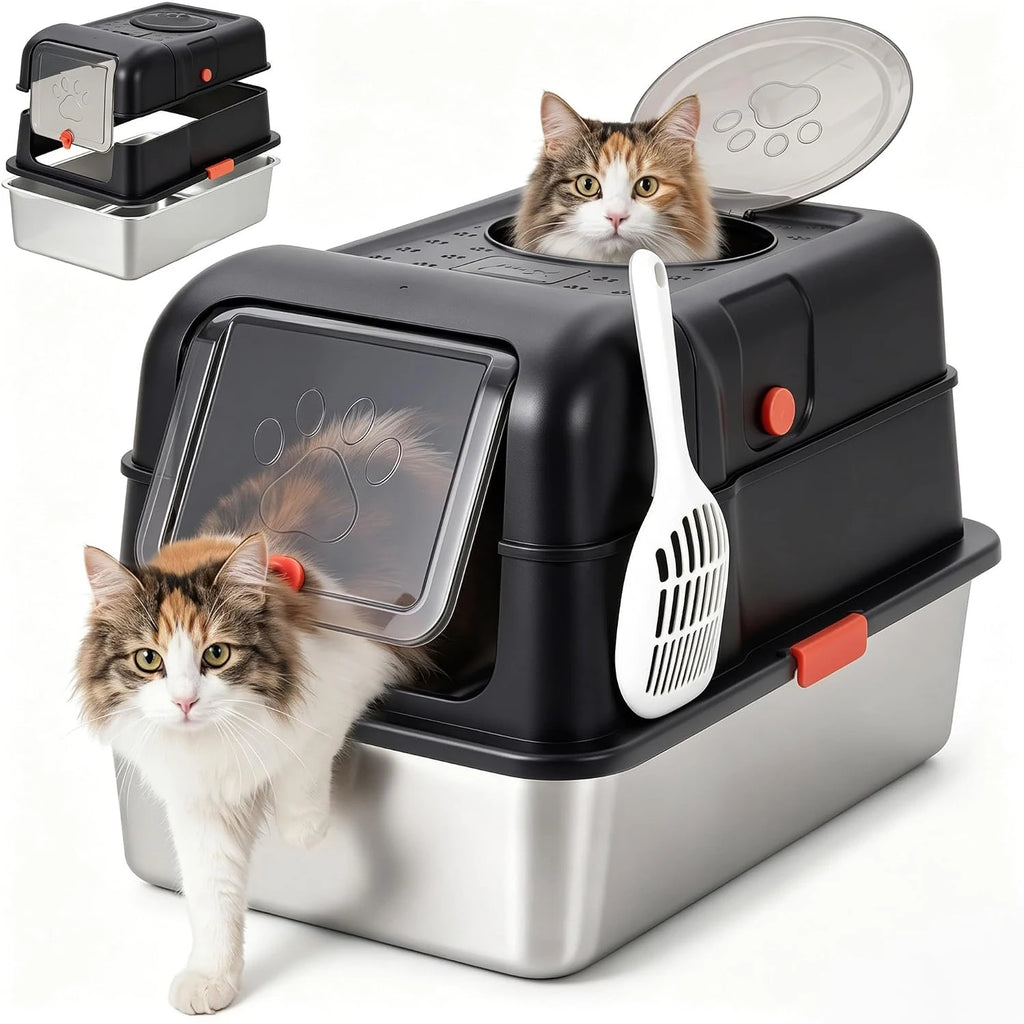 Non Stick Stainless Steel Cat Litter Box