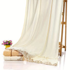 Luxury Lace Microfiber Bath Towel and Soft Absorbent Hand Towel Set