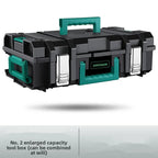 Rolling Toolbox with Pull Rod and Stacking Storage Box