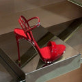 Women's Open Toe High Heeled Buckle Strap Sandals