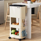Multifunctional Kitchen Trash Can and Recycling Bin with Wheels