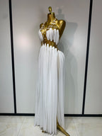 Women's Sexy Hollow Out Backless Halter Maxi Dress
