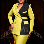 Women's Classic Tailored Blazer and Trousers Suit Set