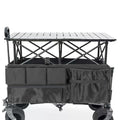 Foldable Wagon Side Storage Bag with Multi-Pocket Mesh Organizer