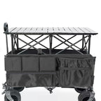Foldable Wagon Side Storage Bag with Multi-Pocket Mesh Organizer