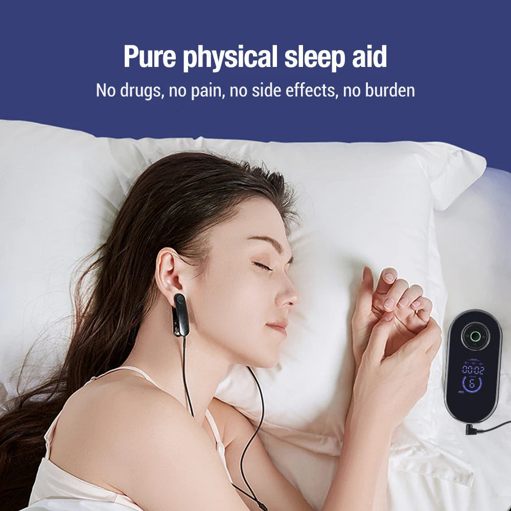 CES Microcurrent Sleep Aid Device Relieving Insomnia Ear Clip Instrument