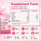 Marine Collagen Peptides Glutathione Vitamin C Powder 30 Sachets 6.3 oz