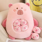 Capybara Plush Pillow with Six Balls Design for Kids