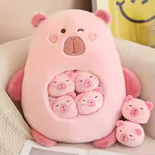 Capybara Plush Pillow with Six Balls Design for Kids