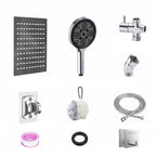 Stainless Steel Rain Shower Head and Handheld Spray Combo
