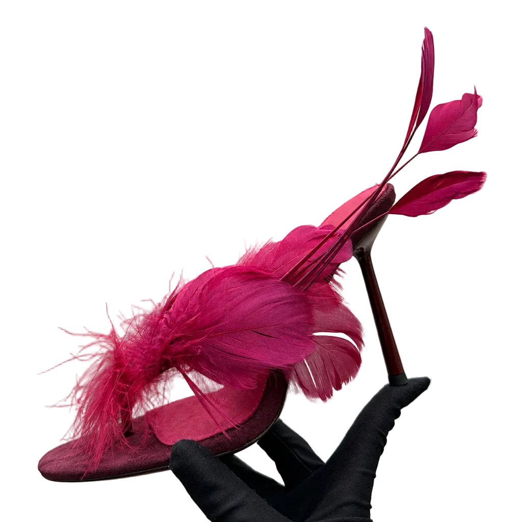 Women's Feather Embellished Split Toe Thin High Heel Sandals