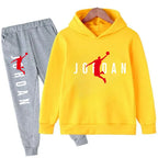 Kids' Slam Dunk Pattern Hoodie Pants Two-Piece Set